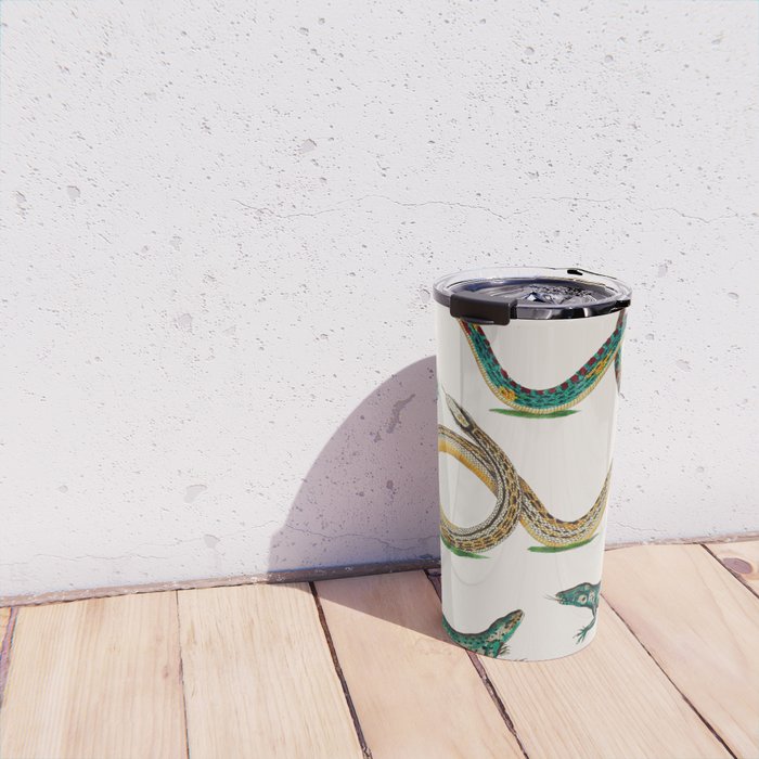 Albertus Seba Snakes And Lizards Teal Travel Mug Gallery Image 4
