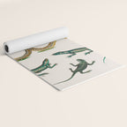 Albertus Seba Snakes And Lizards Teal Yoga Mat Gallery Image 2