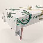 Albertus Seba Snakes And Lizards Teal Tablecloth Gallery Image 1