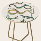 Albertus Seba Snakes And Lizards Teal Side Table Gallery Image 2