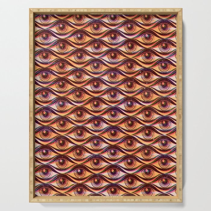 Hypnotized - vintage gold Serving Tray Gallery Image 1