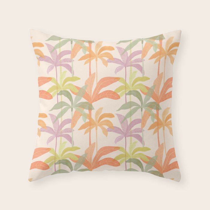 Palm Grove Repeat Pattern Throw Pillow Gallery Image 6