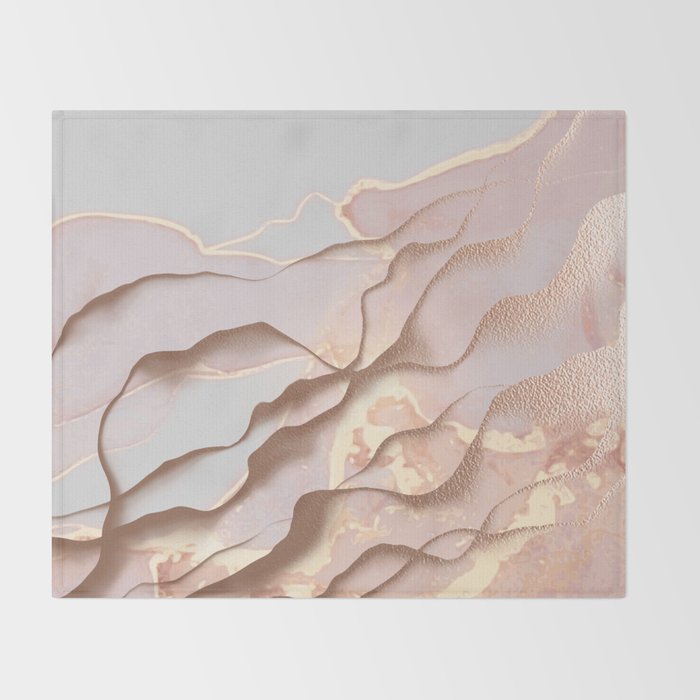 Rose Gold Sands Throw Blanket Gallery Image 2
