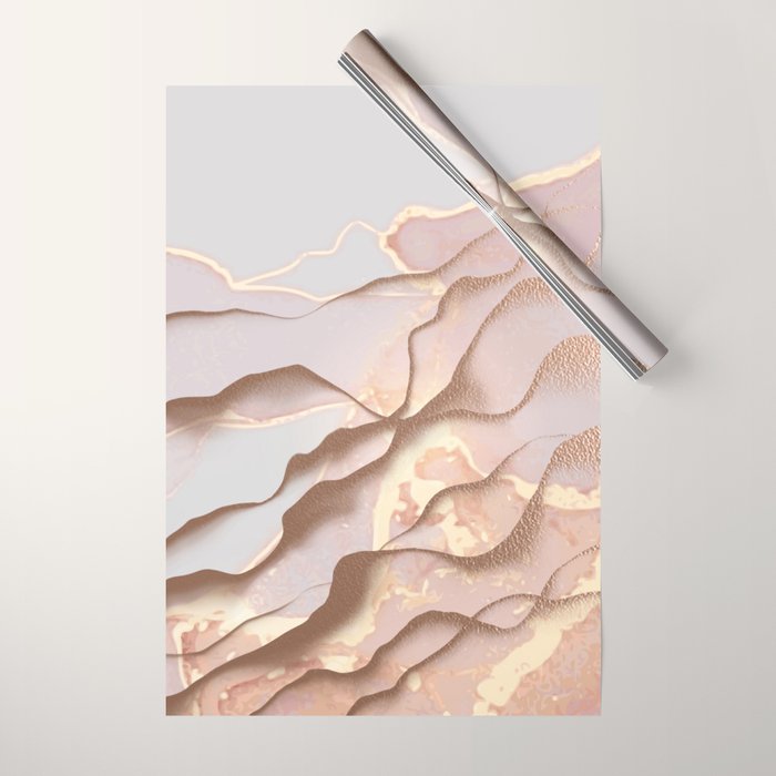Rose Gold Sands Wrapping Paper Gallery Image 1