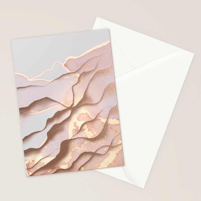 Rose Gold Sands Stationery Card Gallery Image 2