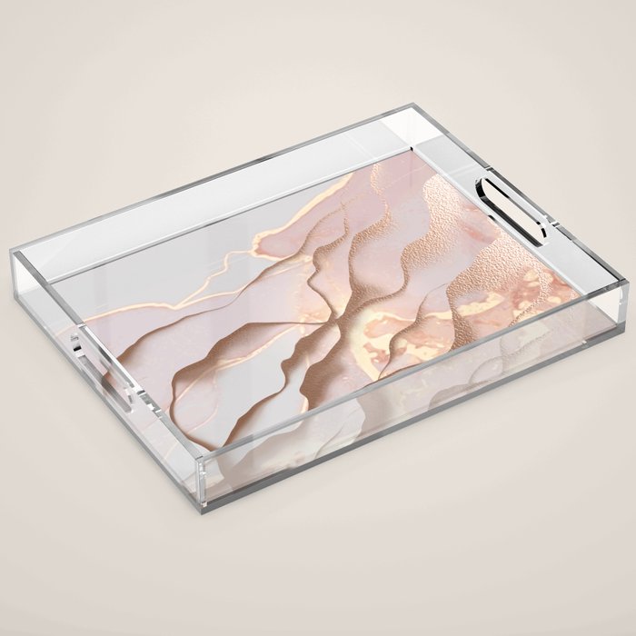 Rose Gold Sands Acrylic Tray Gallery Image 1