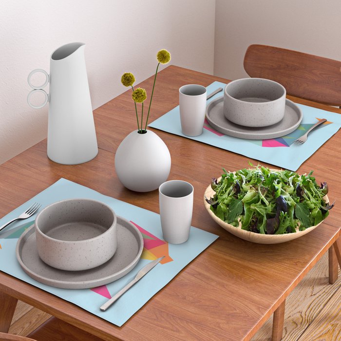 Fractal Bear - neon colorways Placemat Gallery Image 2