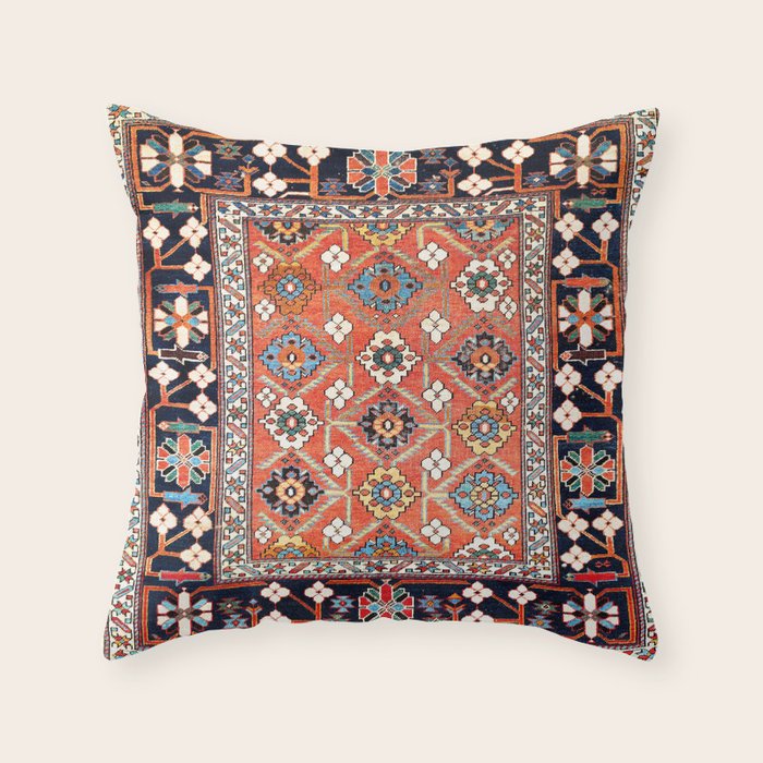 Shirvan East Caucasus Rug Print Throw Pillow Gallery Image 1