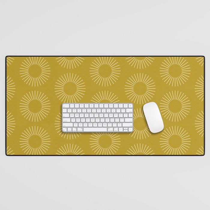 Minimalist Sunray Pattern XVI Desk Mat Gallery Image 1