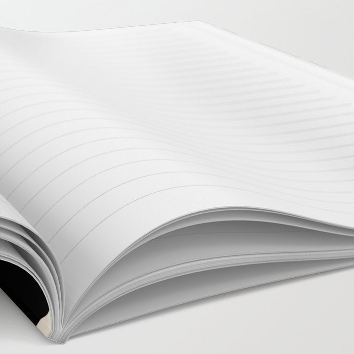 Mid-Century Mod Minimalist Dot Pattern in Black and Almond Cream Notebook Gallery Image 2