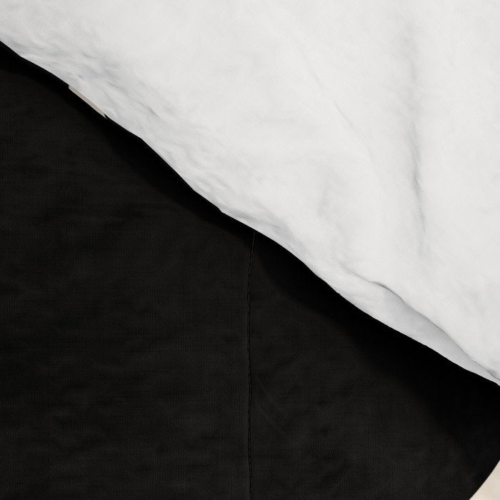 Mid-Century Mod Minimalist Dot Pattern in Black and Almond Cream Comforter Gallery Image 4