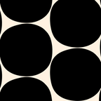 Mid-Century Mod Minimalist Dot Pattern in Black and Almond Cream Coffee Mug Gallery Image 2