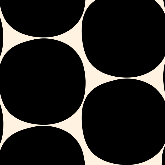 Mid-Century Mod Minimalist Dot Pattern in Black and Almond Cream Coffee Mug Gallery Image 2