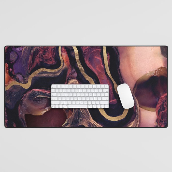 Golden River Abstract Desk Mat Gallery Image 1