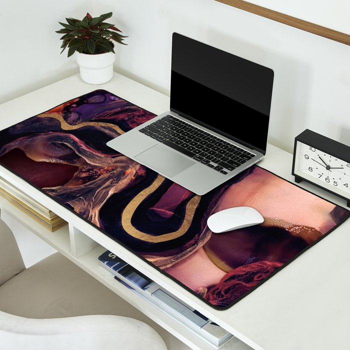 Golden River Abstract Desk Mat Gallery Image 2