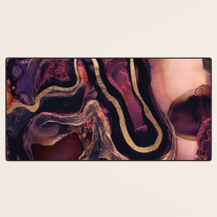 Golden River Abstract Desk Mat Gallery Image 3