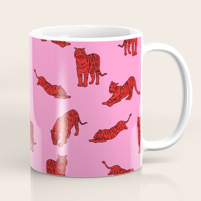 Exotic Pink + Red Wildcats Coffee Mug Gallery Image 1