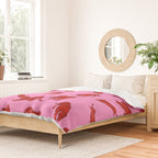 Exotic Pink + Red Wildcats Duvet Cover Gallery Image 2
