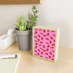 Exotic Pink + Red Wildcats Mini Art Print Gallery Image 2