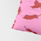 Exotic Pink + Red Wildcats Pillow Sham Gallery Image 4