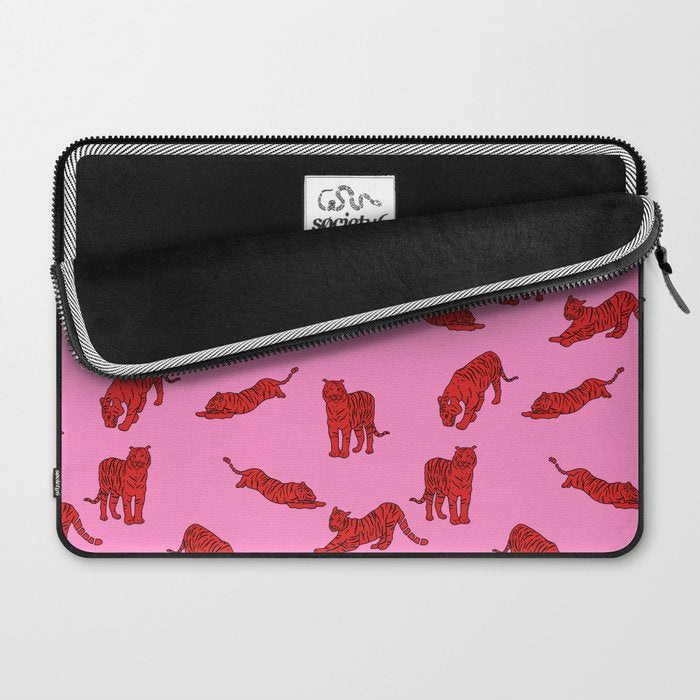 Exotic Pink + Red Wildcats Laptop Sleeve Gallery Image 2