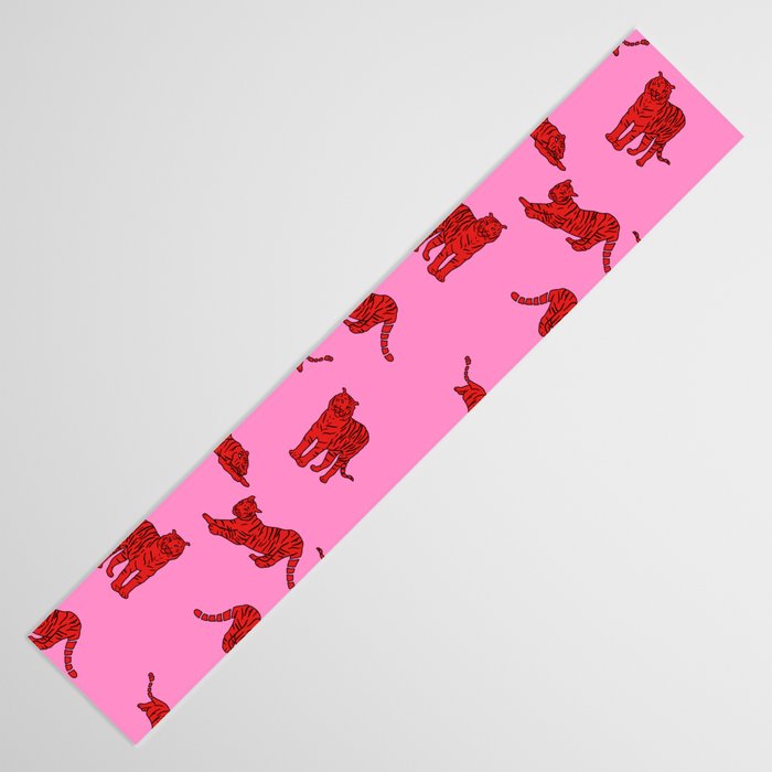 Exotic Pink + Red Wildcats Table Runner Gallery Image 3