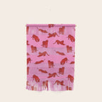Exotic Pink + Red Wildcats Wall Hanging Gallery Image 1
