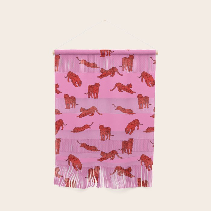 Exotic Pink + Red Wildcats Wall Hanging Gallery Image 1