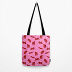 Exotic Pink + Red Wildcats Tote Bag Gallery Image 2