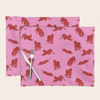 Exotic Pink + Red Wildcats Placemat Gallery Image 1