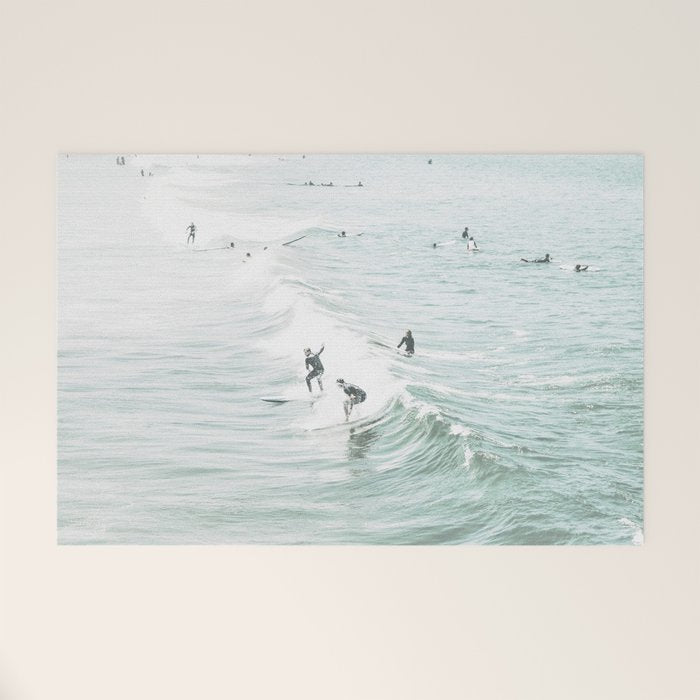 Surfer Waves Coastal Ocean Welcome Mat Gallery Image 1