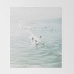 Surfer Waves Coastal Ocean Throw Blanket Gallery Image 2