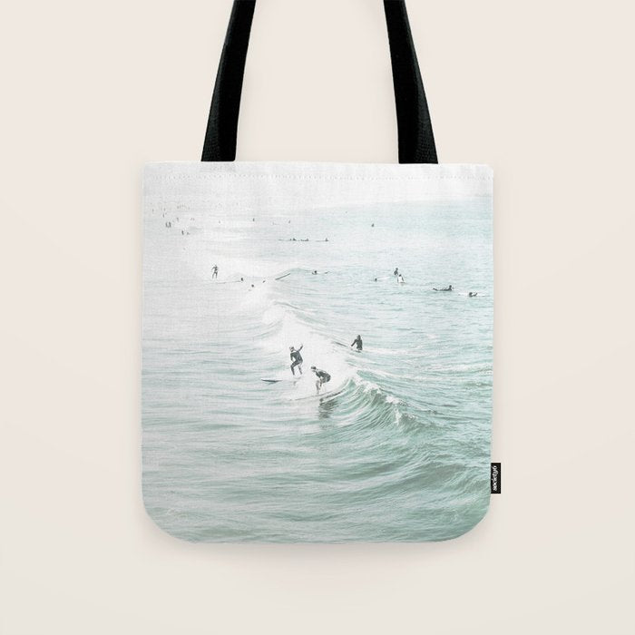 Surfer Waves Coastal Ocean Tote Bag Gallery Image 1