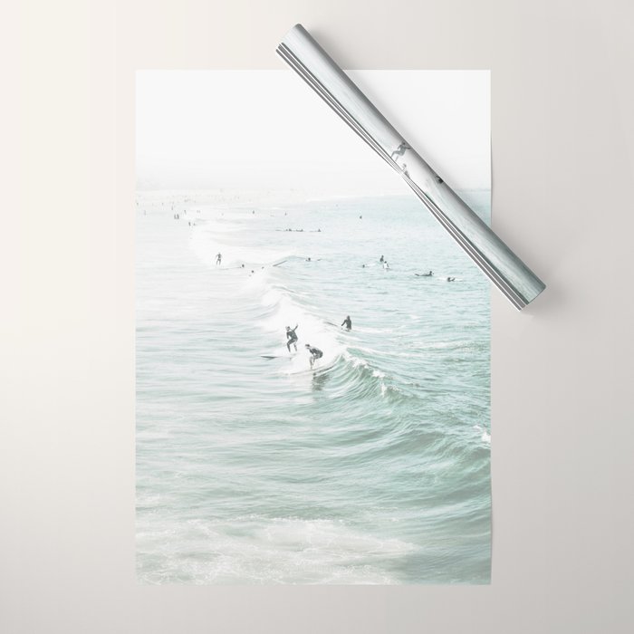 Surfer Waves Coastal Ocean Wrapping Paper Gallery Image 1
