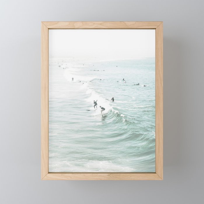Surfer Waves Coastal Ocean Mini Art Print Gallery Image 1