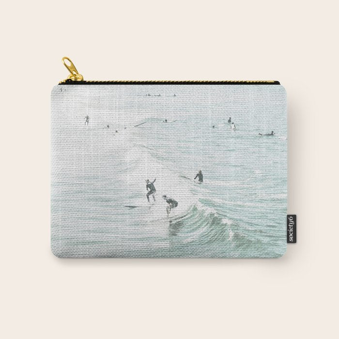 Surfer Waves Coastal Ocean Carry All Pouch Gallery Image 1