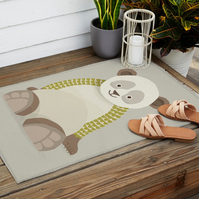 Whimsical Giant Panda Outdoor Rug Gallery Image 2