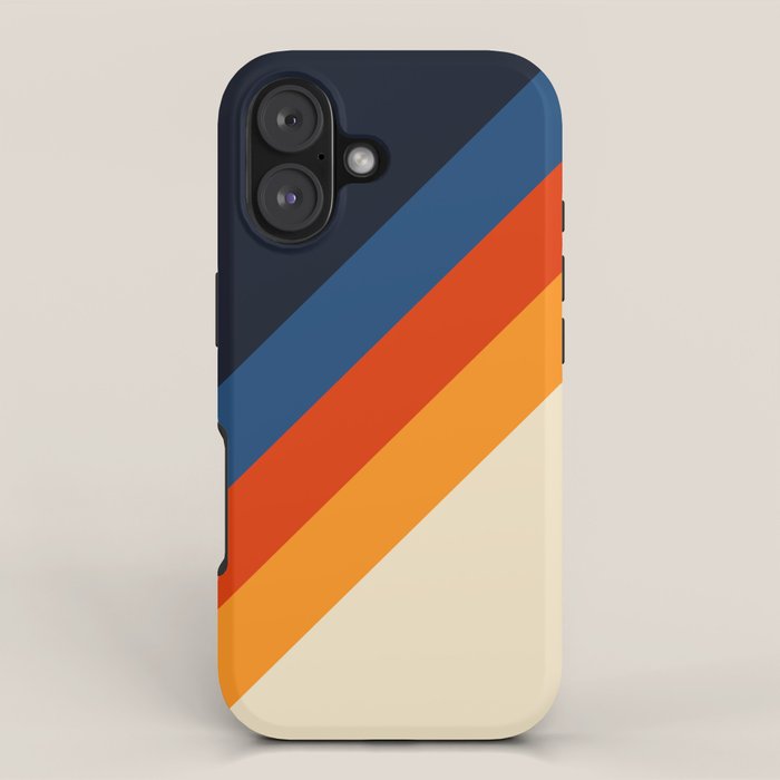 Colorful Classic Retro 70s Vintage Style Stripes - Padona iPhone Case Gallery Image 1