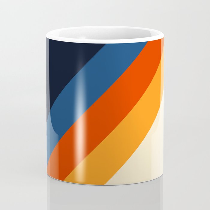Colorful Classic Retro 70s Vintage Style Stripes - Padona Coffee Mug Gallery Image 4