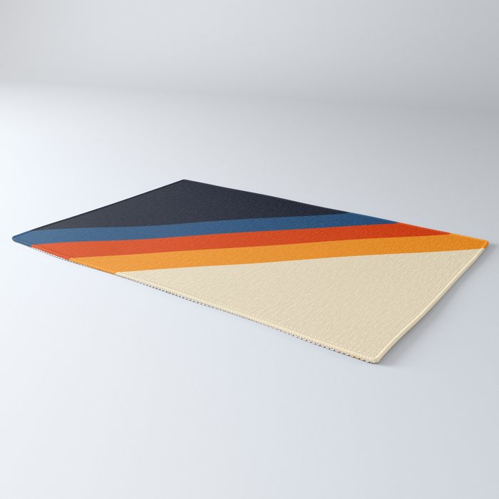 Colorful Classic Retro 70s Vintage Style Stripes - Padona Rug Gallery Image 3