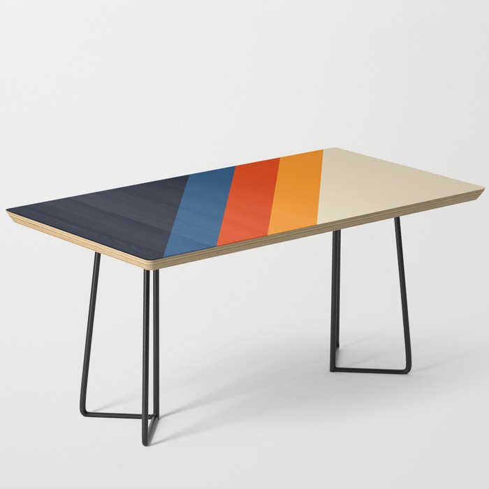 Colorful Classic Retro 70s Vintage Style Stripes - Padona Coffee Table Gallery Image 1