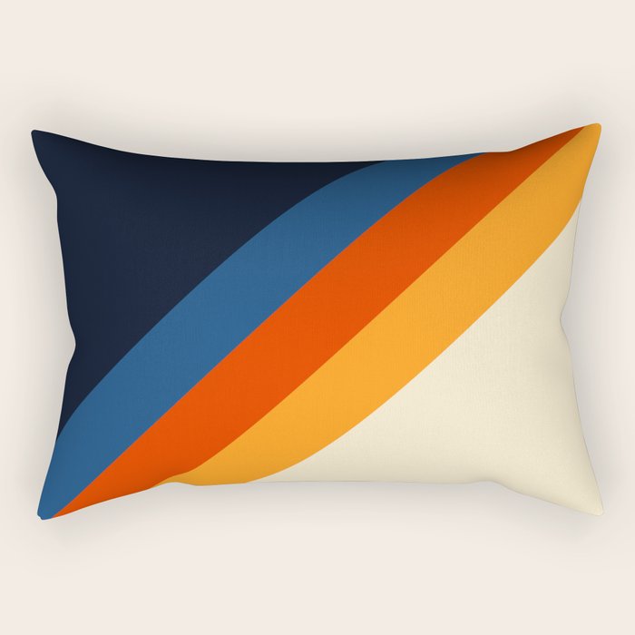 Colorful Classic Retro 70s Vintage Style Stripes - Padona Rectangular Pillow Gallery Image 2