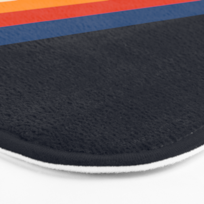 Colorful Classic Retro 70s Vintage Style Stripes - Padona Bath Mat Gallery Image 3