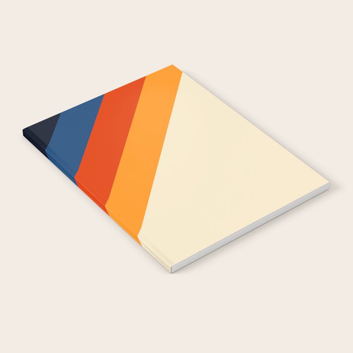 Colorful Classic Retro 70s Vintage Style Stripes - Padona Notebook Gallery Image 2