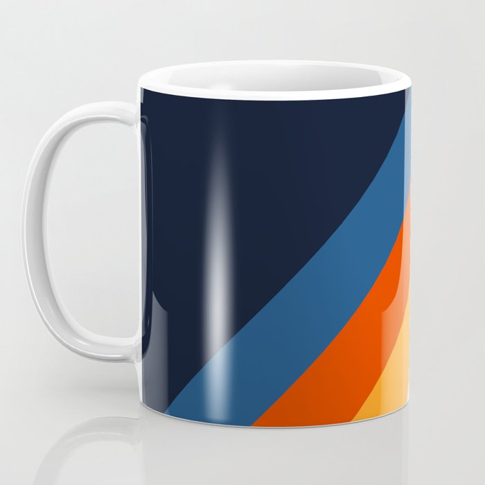 Colorful Classic Retro 70s Vintage Style Stripes - Padona Coffee Mug Gallery Image 3