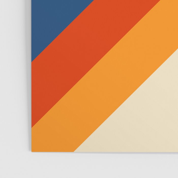Colorful Classic Retro 70s Vintage Style Stripes - Padona Poster Gallery Image 3