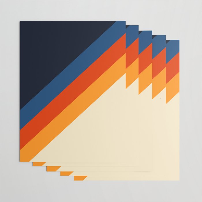 Colorful Classic Retro 70s Vintage Style Stripes - Padona Wrapping Paper Gallery Image 3