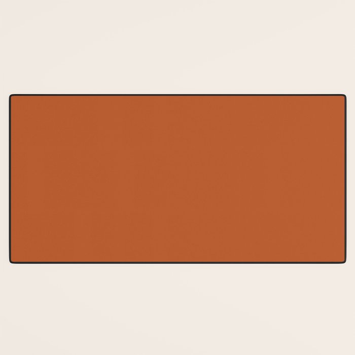 Warm Spiced Orange Solid Color Desk Mat Gallery Image 3