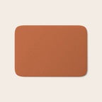Warm Spiced Orange Solid Color Bath Mat Gallery Image 1