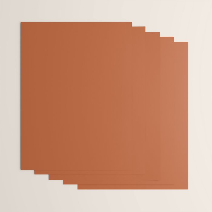 Warm Spiced Orange Solid Color Wrapping Paper Gallery Image 3